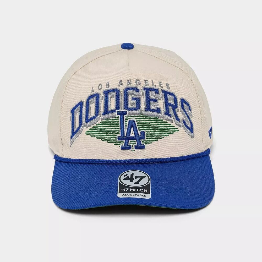 '47 Brand Los Angeles Dodgers Pomona Hitch Adjustable Snapback Natural/Blue Hat